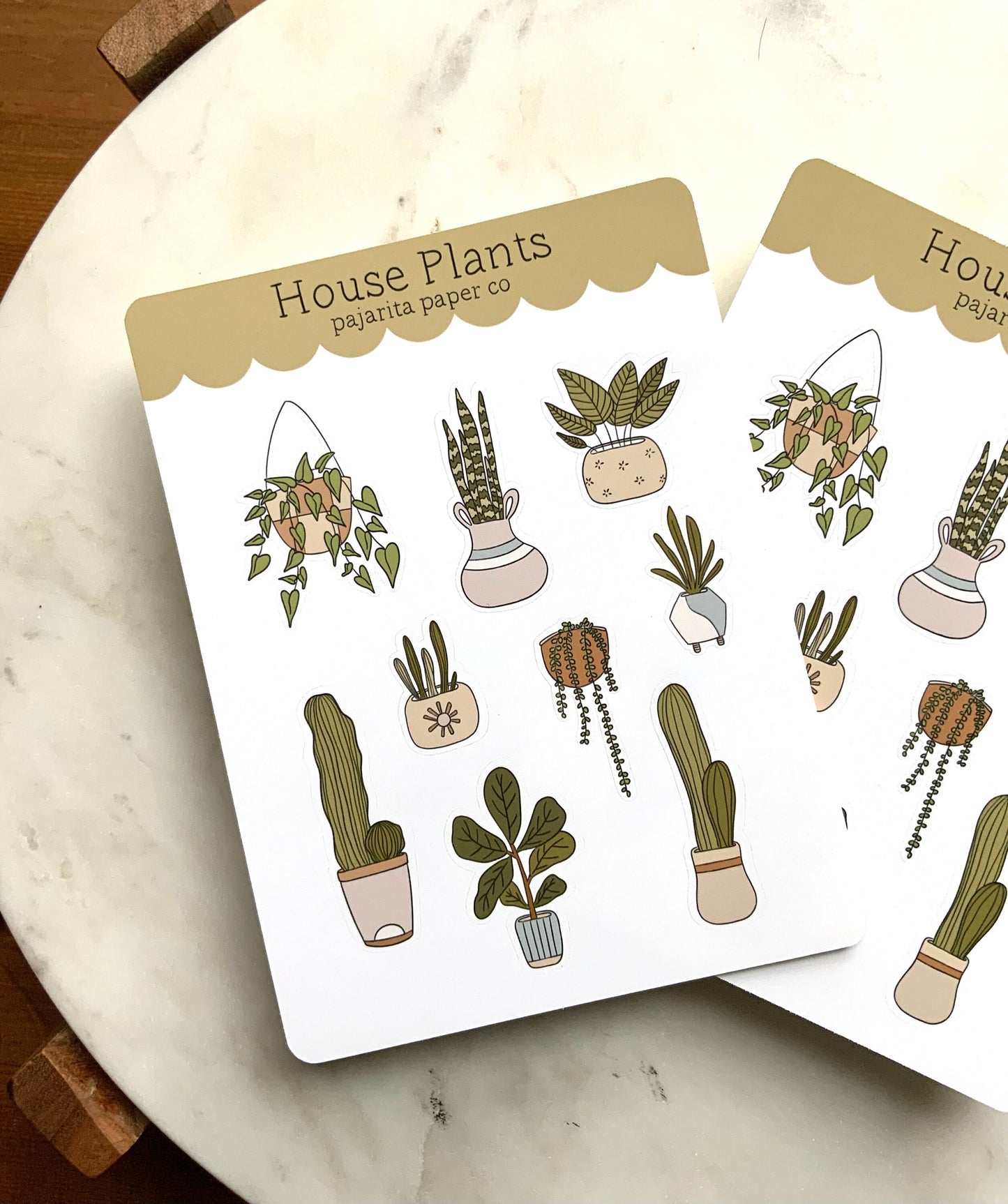 House Plants Sticker Sheet | Journaling Stickers | Planner Paper Stickers