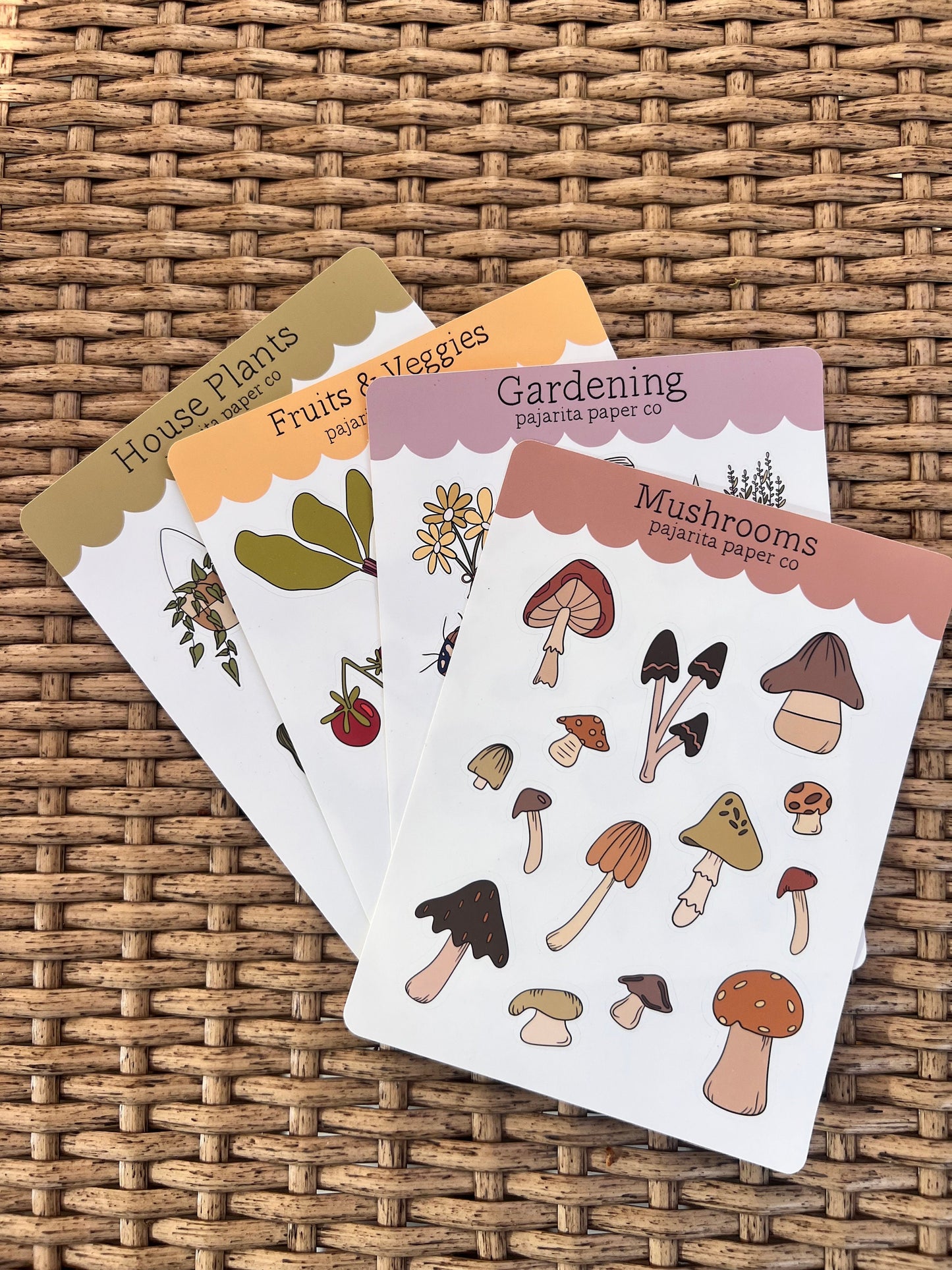 Mushroom Sticker Sheet | Journaling Stickers | Planner Paper Stickers