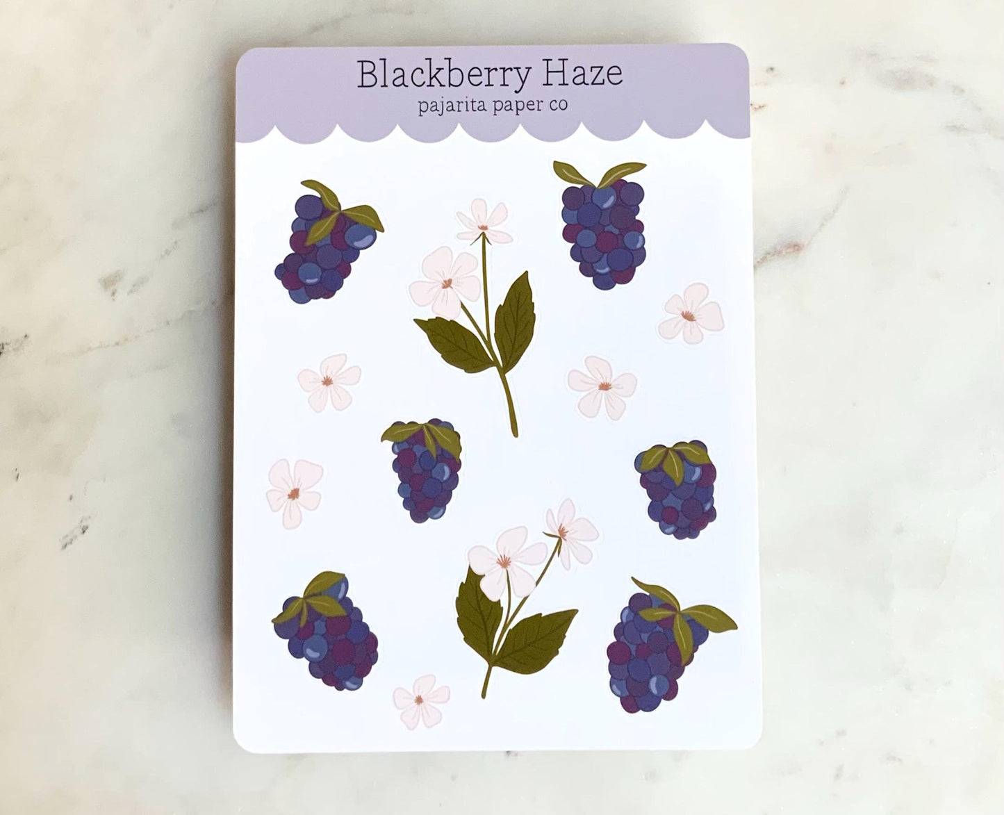 Blackberry Haze Sticker Sheet | Fruit Stickers | Journaling Stickers