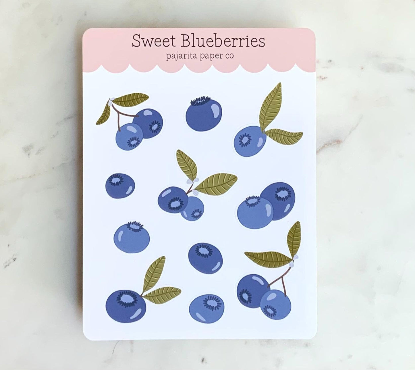 Sweet Blueberries Sticker Sheet | Berry Stickers | Journaling Stickers | Kids Stickers