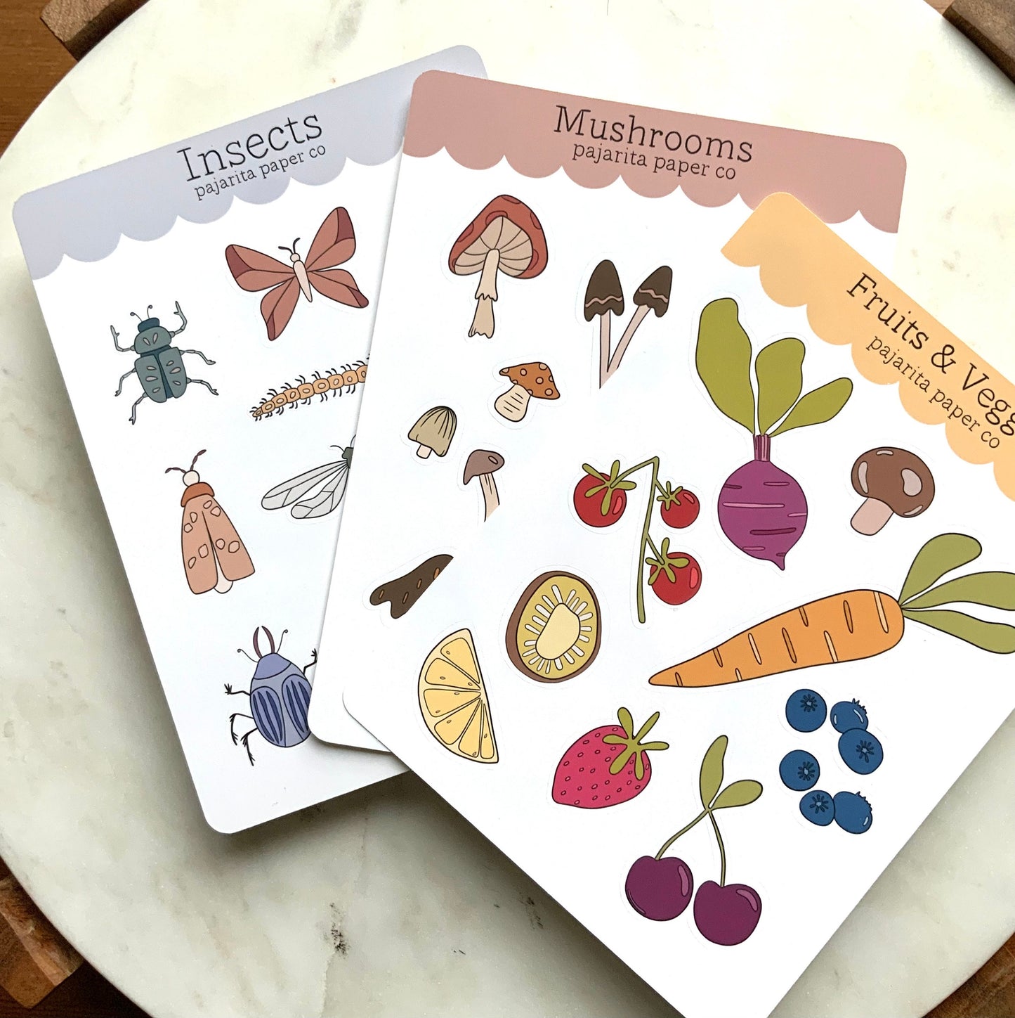 Insects Sticker Sheet | Journal Stickers | Planner Paper Stickers