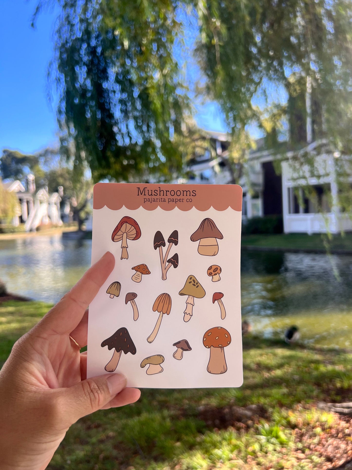 Mushroom Sticker Sheet | Journaling Stickers | Planner Paper Stickers