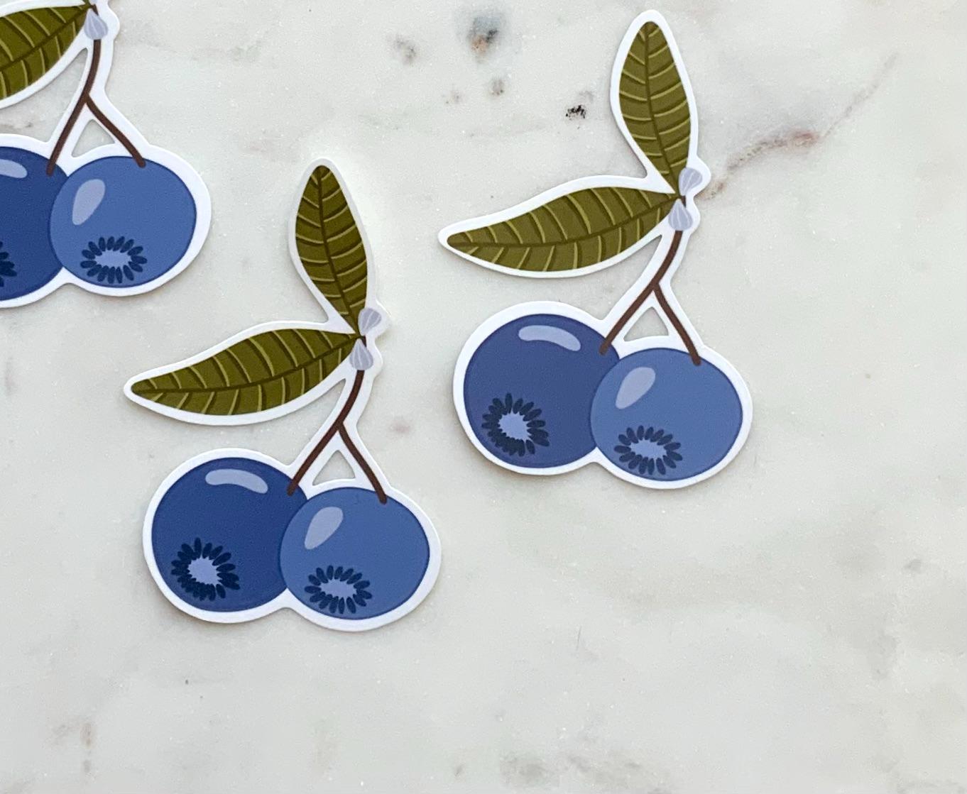 Blueberry Bunch Sticker | Fruit Stickers | Summer Stickers | Blueberry Theme