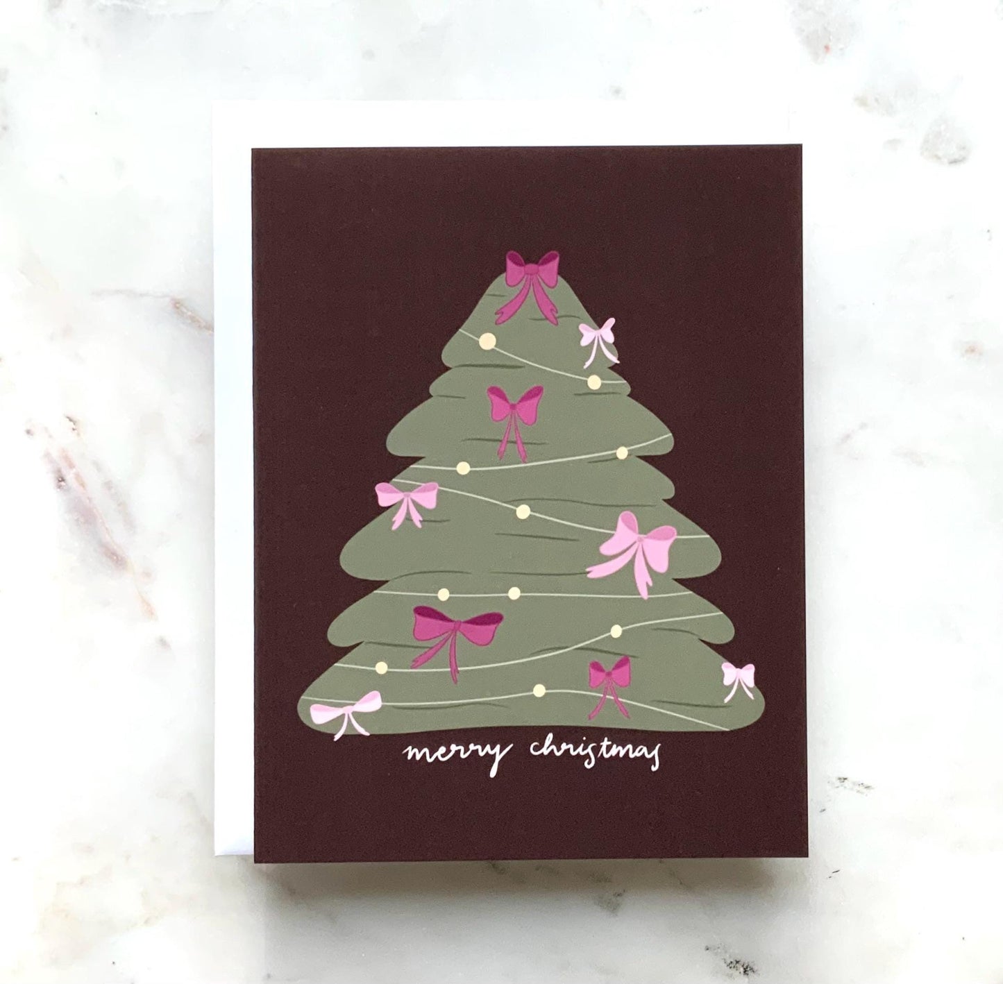 Christmas Bow Greeting Card | Holiday Cards | Handmade Greeting Cards | Bow Theme Cards