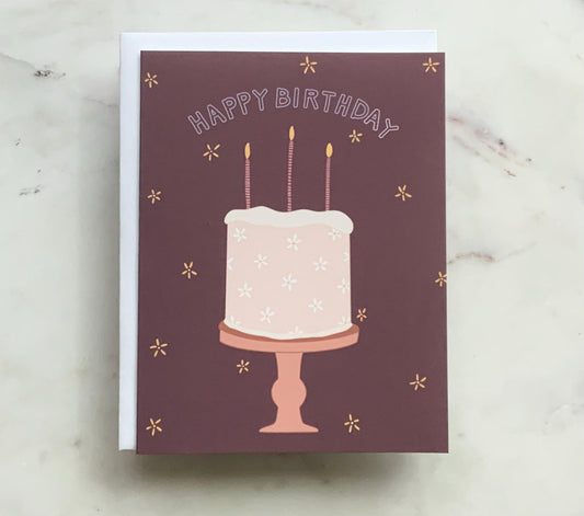 Happy Birthday Cake Card | Greeting Card | Birthday Cards | Blank Cards