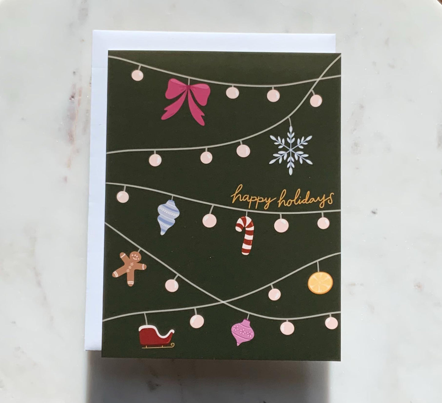 Christmas Tree Greeting Card | Holiday Cards | Handmade Greeting Cards