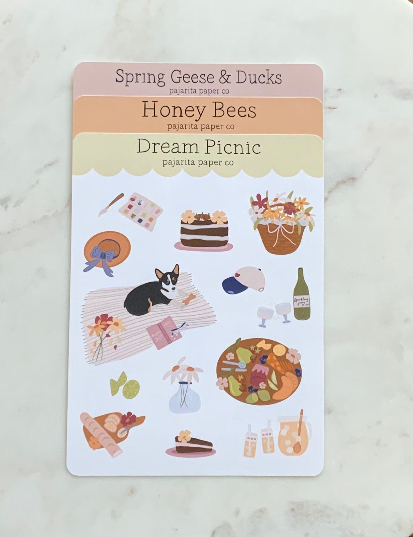 Dream Picnic Sticker Sheet | Spring Stickers | Journaling Stickers | Spring Decor | Kids Stickers