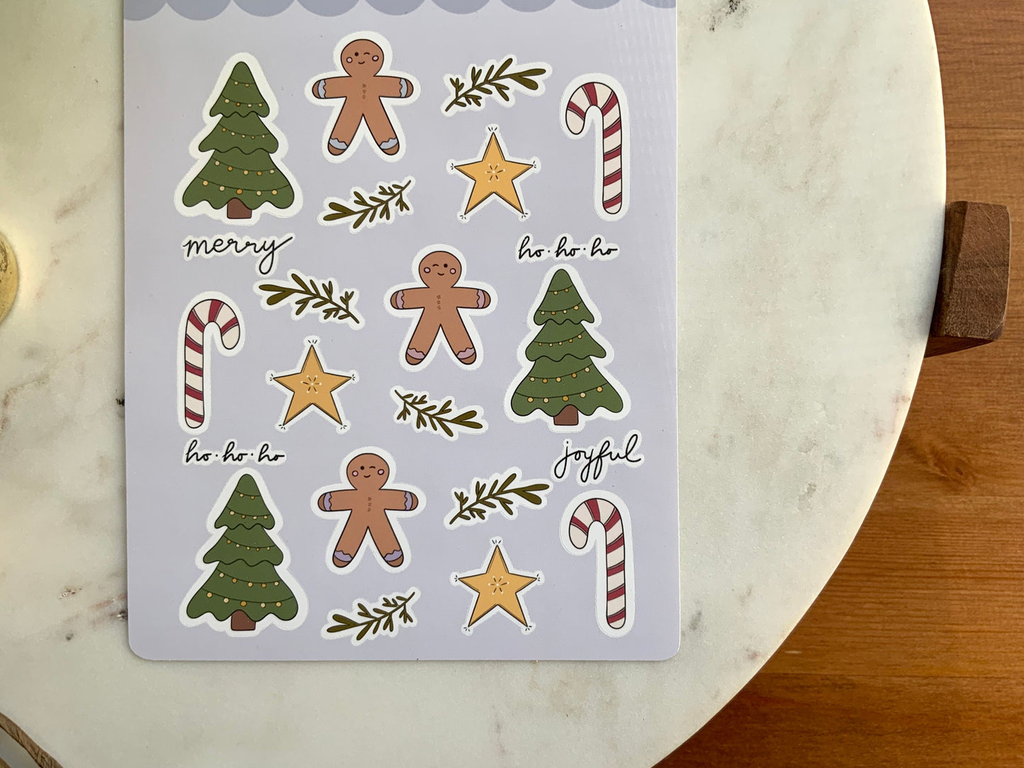 Deck the Halls Holiday Sticker Sheet | Journaling Stickers | Planner Paper Stickers