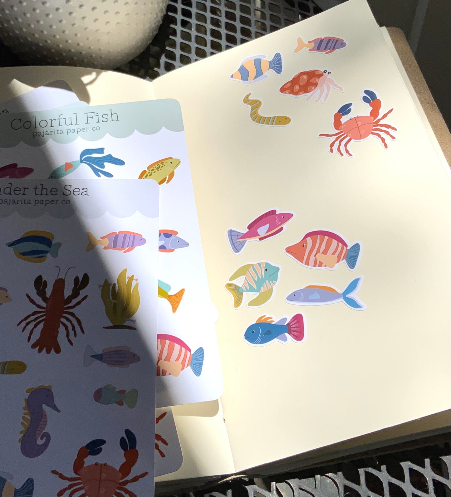 Colorful Fish Sticker Sheet | Kids Sticker Sheets | Ocean Theme Stickers | Fish Theme