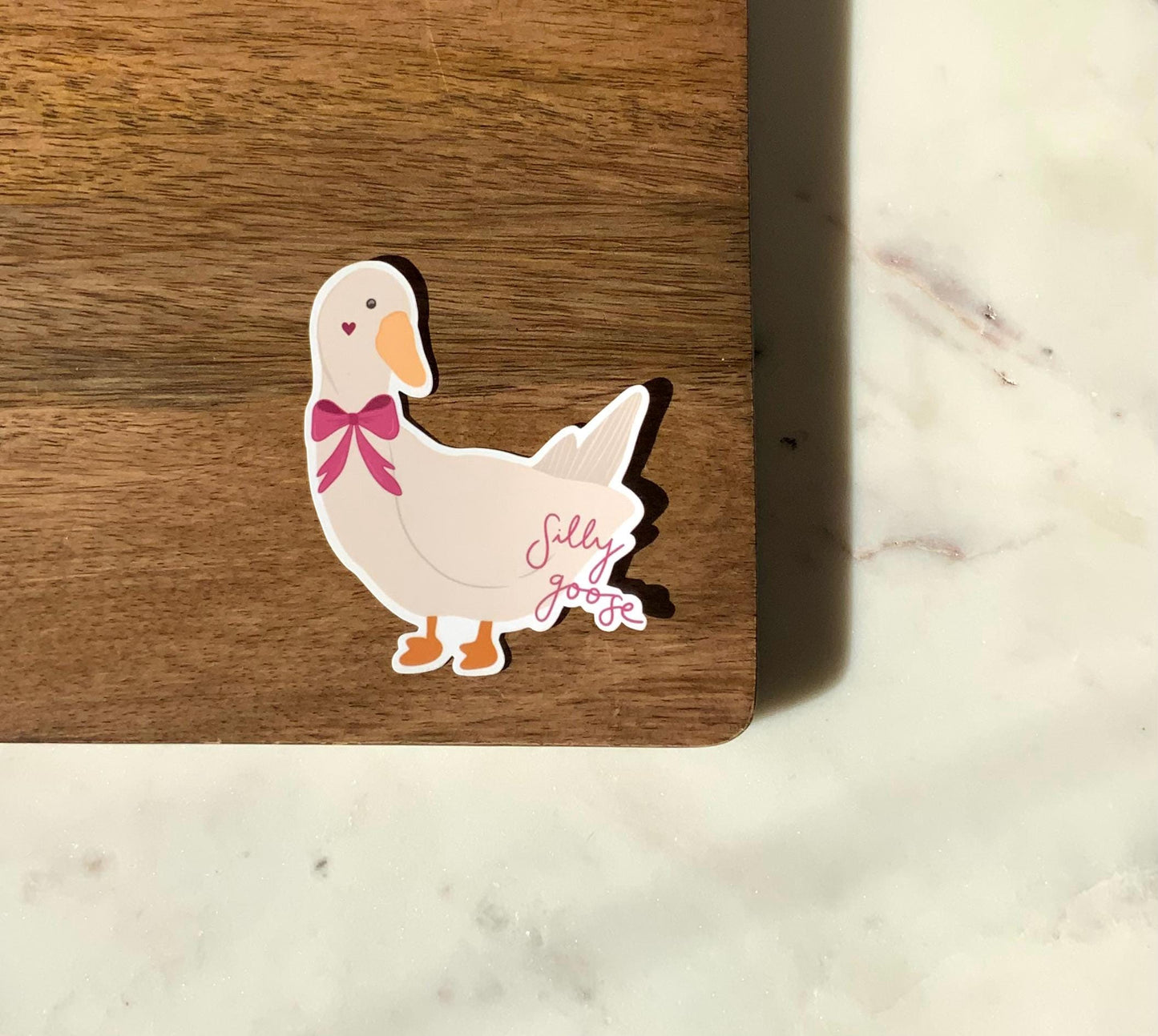 Valentine Silly Goose Sticker | Lenny the Silly Goose | Bird Stickers | Laptop Stickers