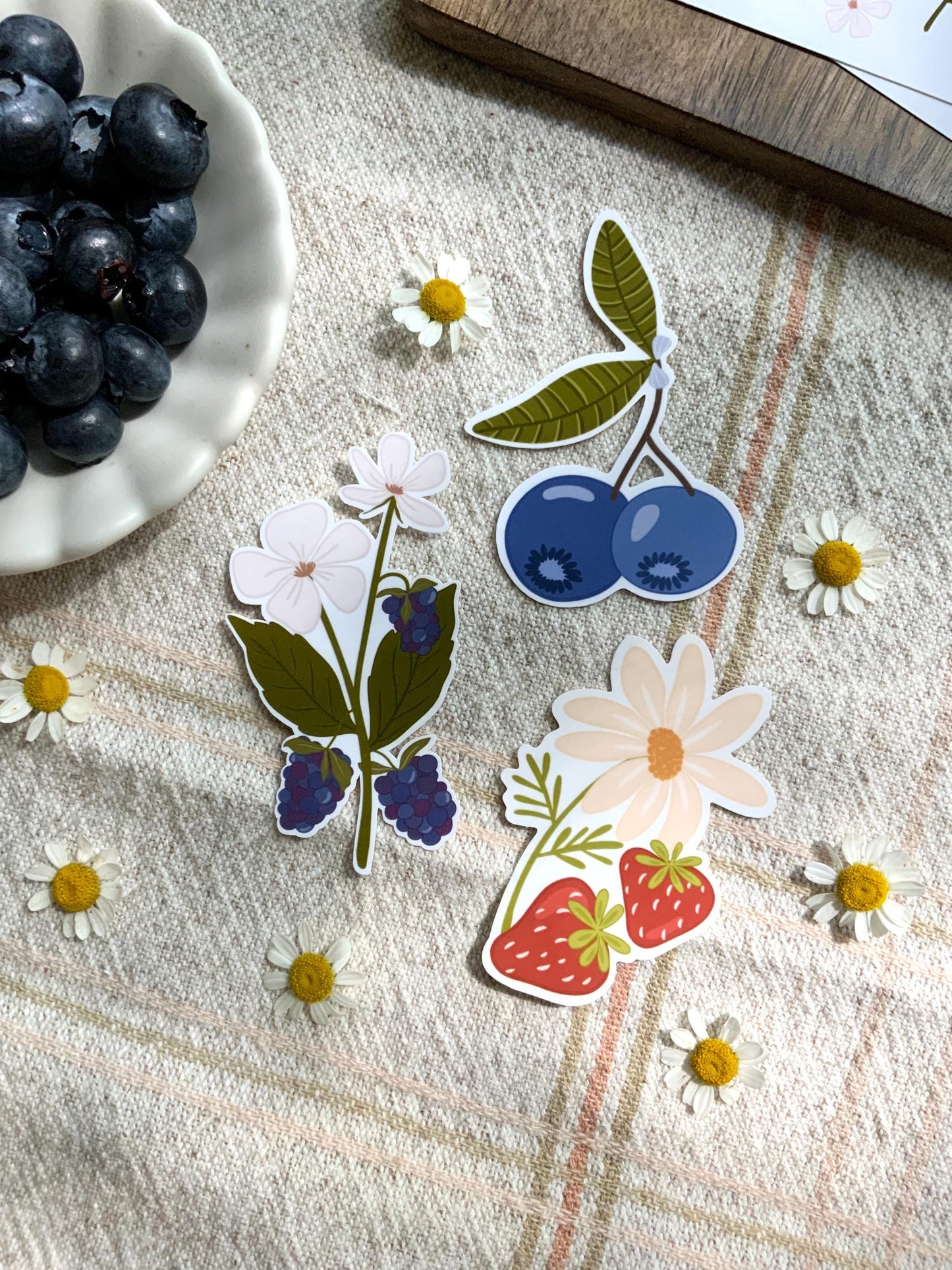 Blueberry Bunch Sticker | Fruit Stickers | Summer Stickers | Blueberry Theme