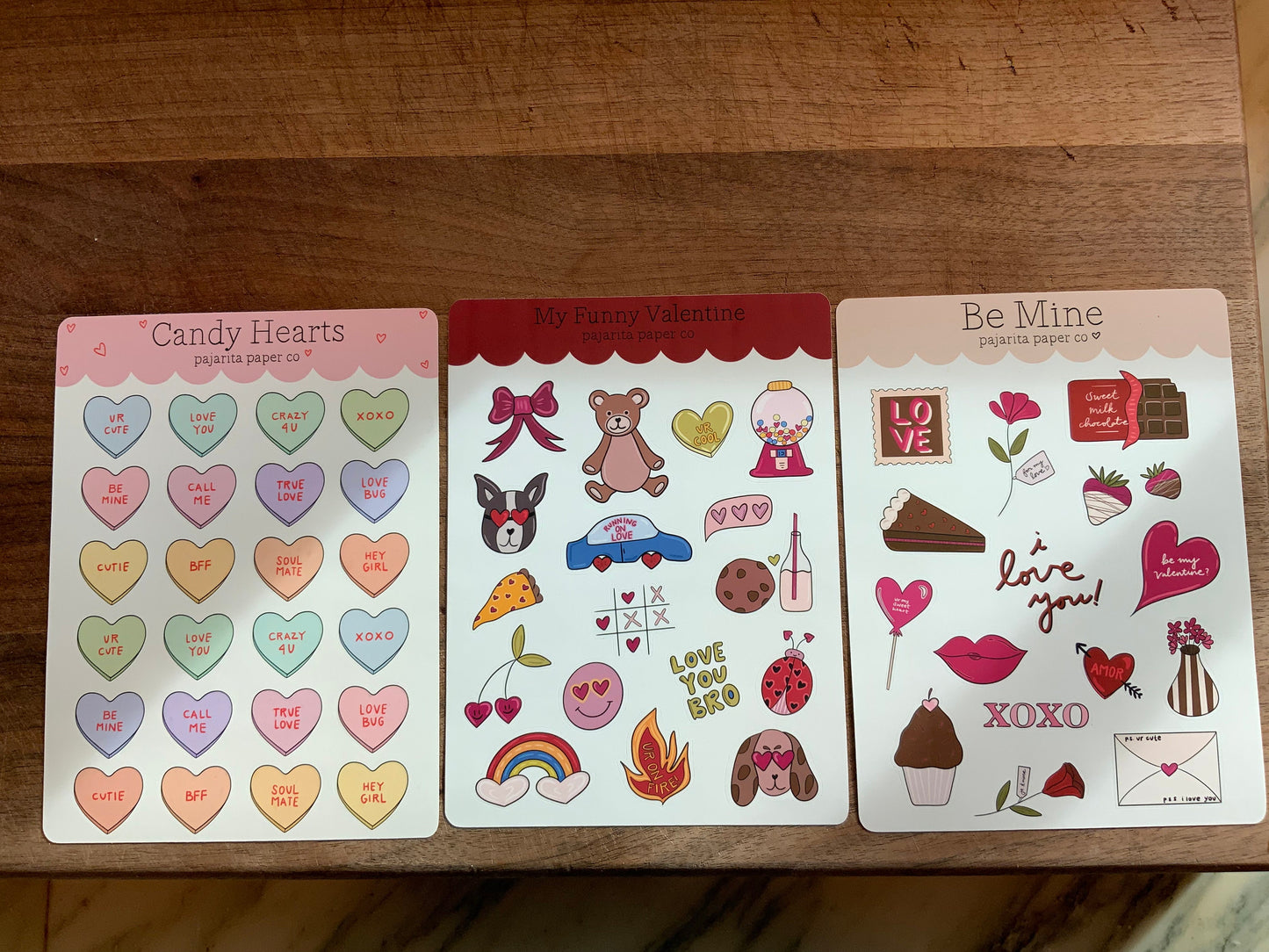 Be Mine Valentine Sticker Sheet | Valentine Stickers | Journaling Stickers | Planner Paper Stickers | Kids Stickers