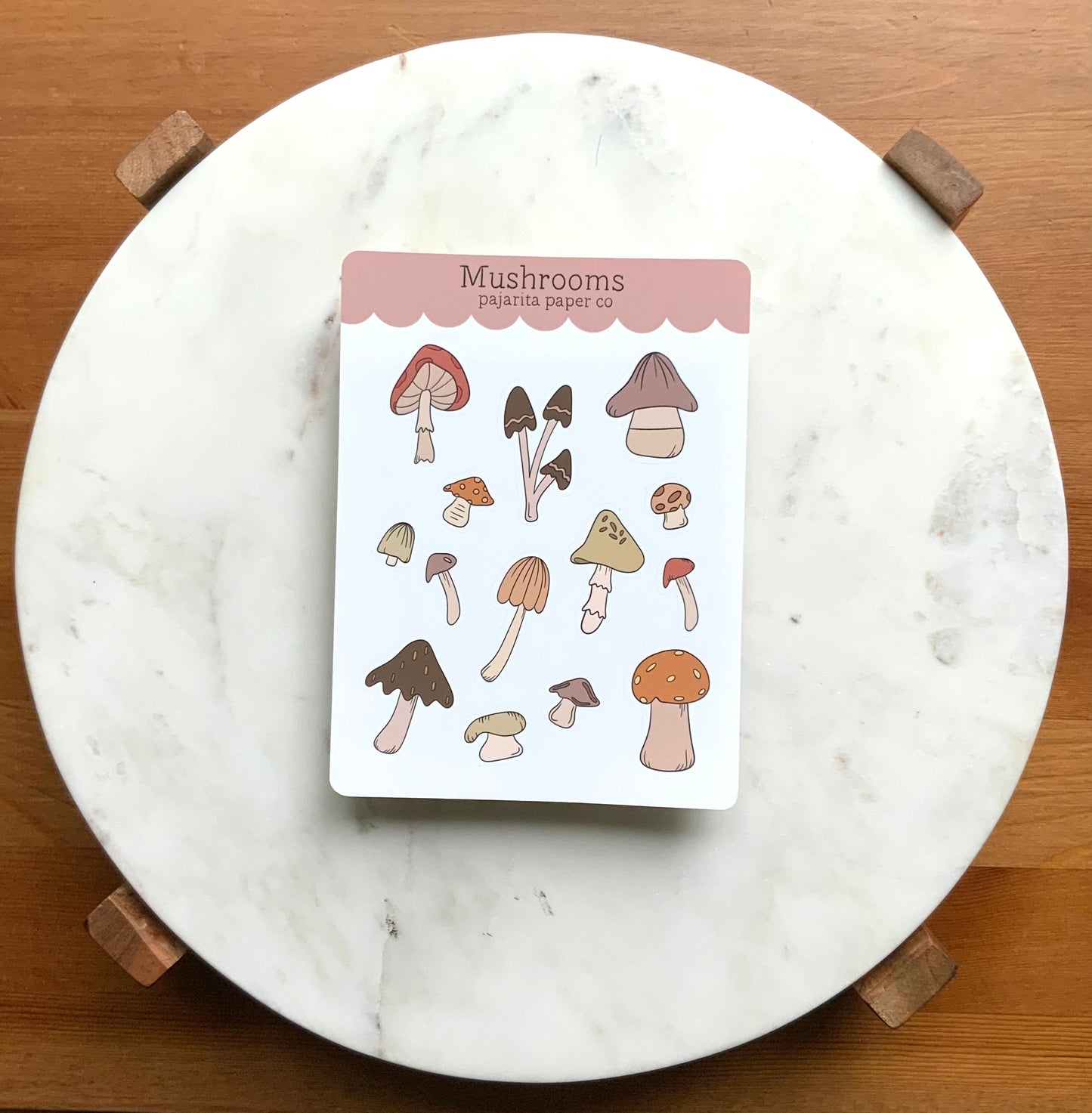 Mushroom Sticker Sheet | Journaling Stickers | Planner Paper Stickers