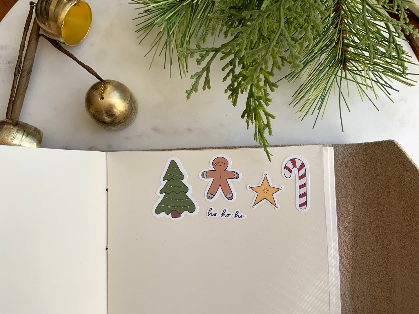 Deck the Halls Holiday Sticker Sheet | Journaling Stickers | Planner Paper Stickers