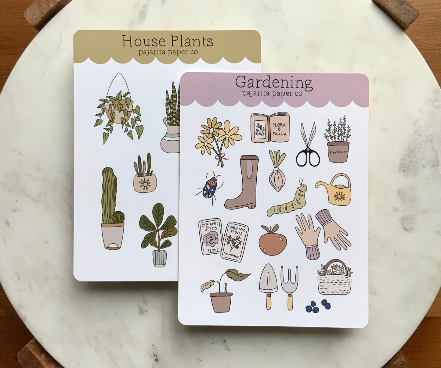 Gardening Sticker Sheet | Journaling Stickers | Planner Paper Stickers