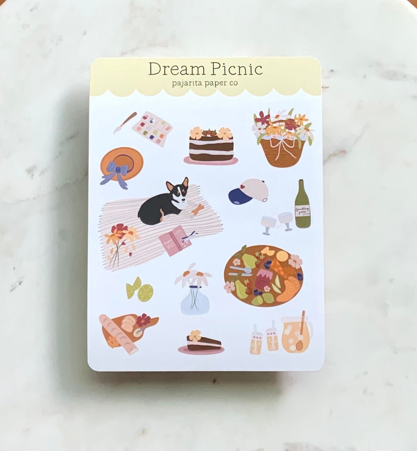 Dream Picnic Sticker Sheet | Spring Stickers | Journaling Stickers | Spring Decor | Kids Stickers