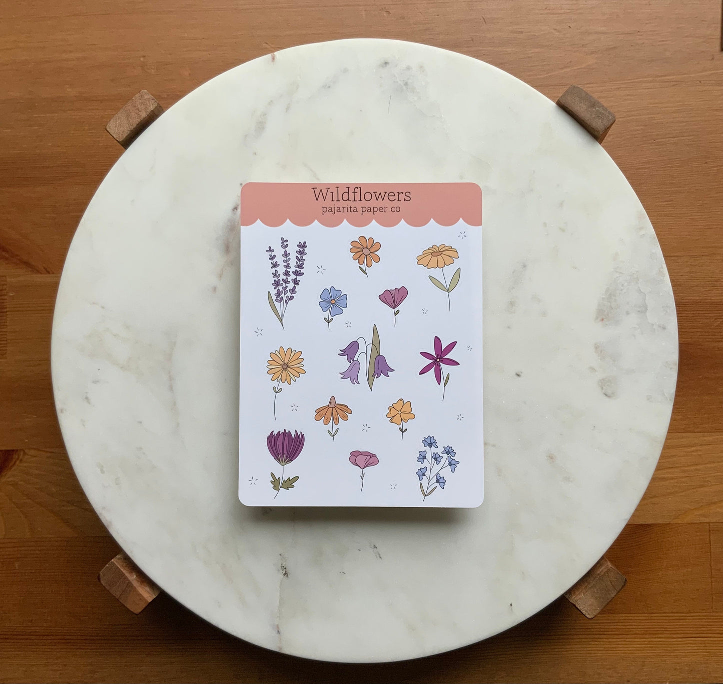 Wildflower Sticker Sheet | Journal Sticker | Planner Paper Sticker