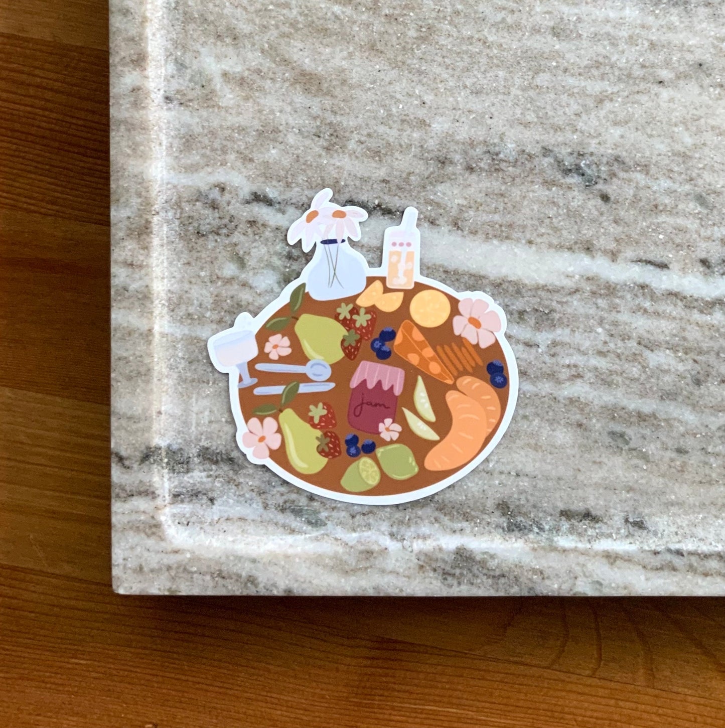 Charcuterie Board Sticker | Spring Stickers | Picnic Stickers | Laptop Stickers | Waterproof Stickers