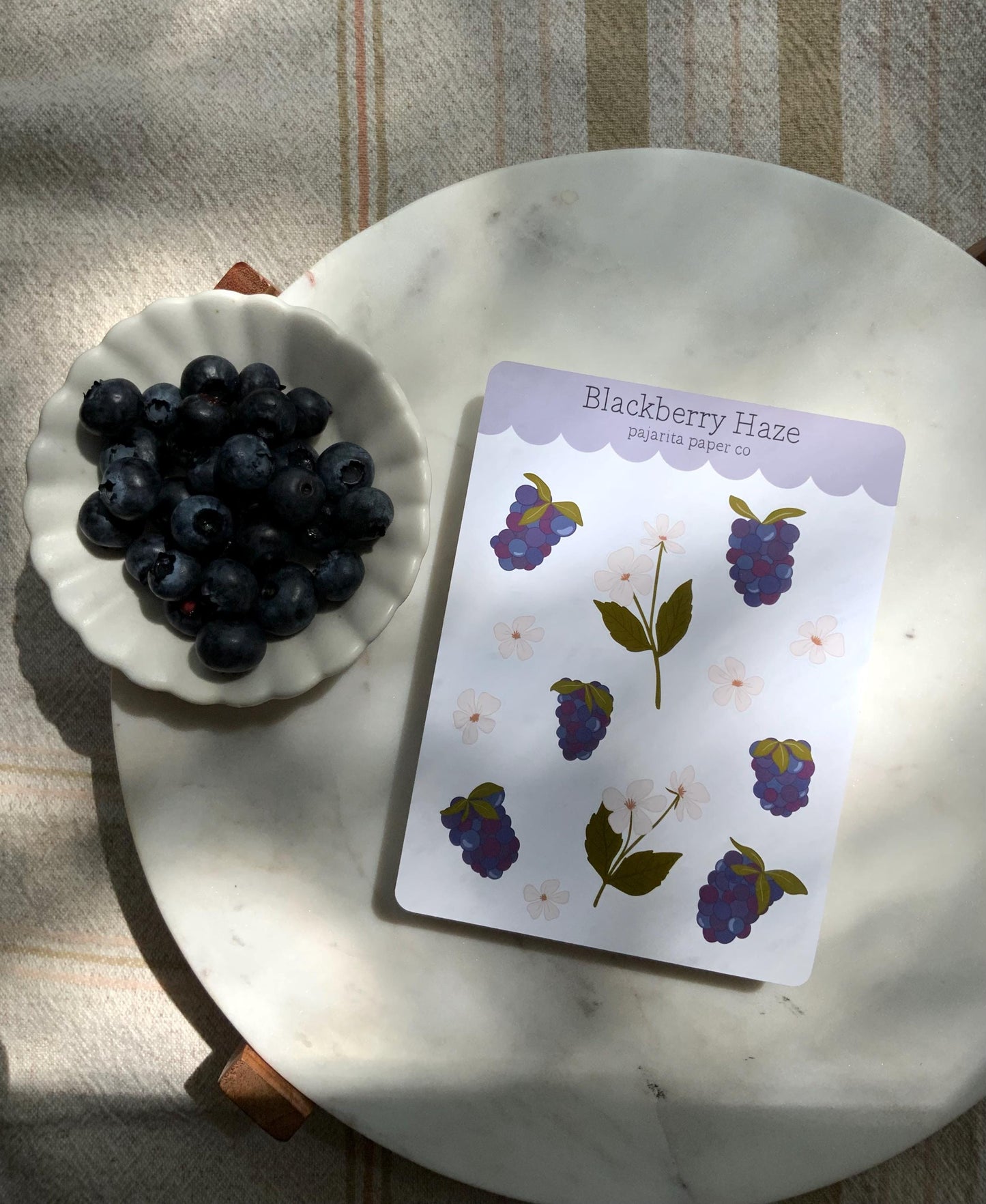 Blackberry Haze Sticker Sheet | Fruit Stickers | Journaling Stickers