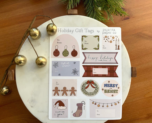 Holiday Gift Tag Stickers | Holiday Decorations | Gift Decorations | Christmas Gift Tags