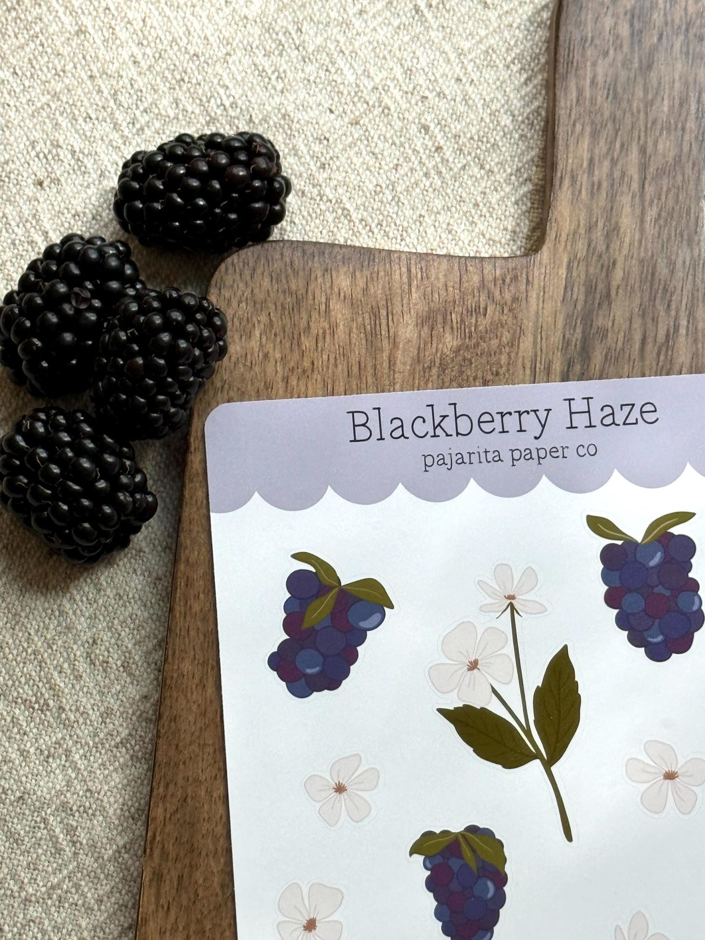 Blackberry Haze Sticker Sheet | Fruit Stickers | Journaling Stickers