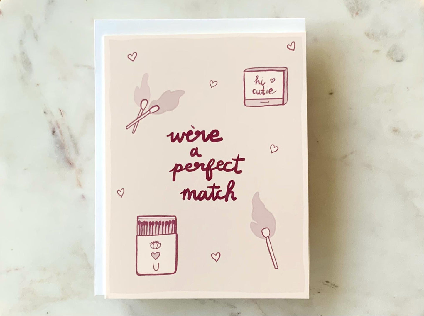 Perfect Match Greeting Card | Valentine's Day Cards | Pun Greeting Cards